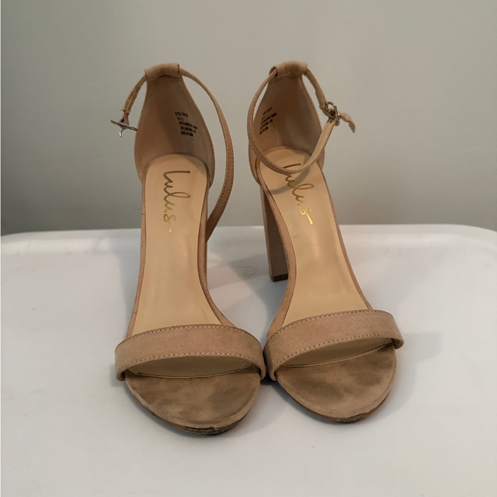 Lulu’s Beige Women's Heeled Sandals
